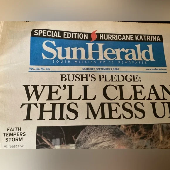 SET OF 7 SUN HERALD HURRICANE KATRINA NEWSPAPERS AUG 30, 2005 - SEPT 5, 2005 - Picture 7 of 9